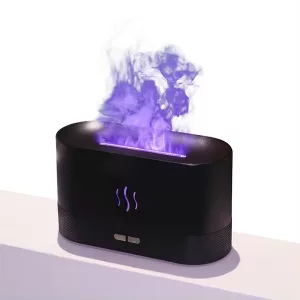 Flame Luchtbevochtiger Aroma Diffuser - Zwart