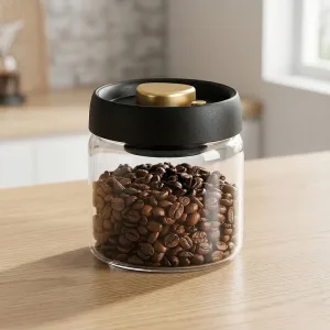 vacuum sealed coffee canister, vacuum container for coffee beans, coffee storage container, coffee bean storage container, vacuum coffee canister