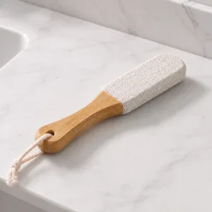 Voetvijl Schrobber Eeltverwijderaar Pedicuretool met Houten Handvat