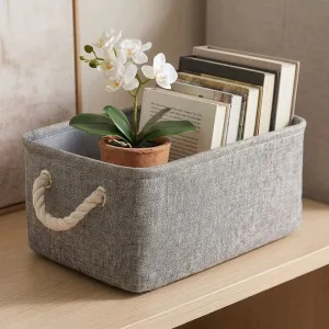 Linnen wasmand opbergbox