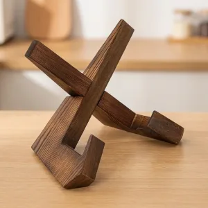 Houten kookboekstandaard receptenboekhouder