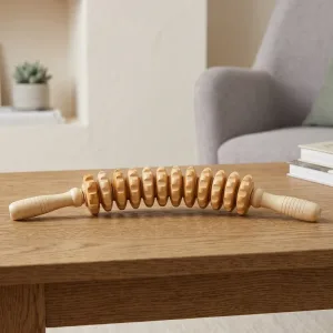 Houten gebogen handroller-triggerpointmassager voor verlichting van spierpijn