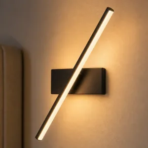 Moderne verstelbare aluminium strip-wandlamp met warm LED-licht