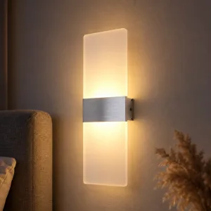 Moderne minimalistische rechthoekige acryl wandlamp met LED