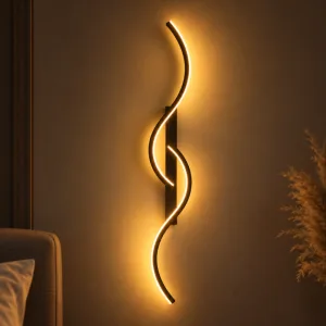 Moderne gebogen aluminium LED-wandlamp