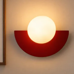 Stijlvolle ronde wandlamp met witte ledlampen