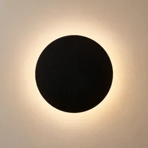 Stijlvolle ronde aluminium LED-wandlamp met warm licht