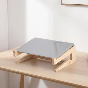 Houten laptopstandaard met afneembare basis