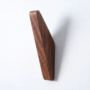 Houten wandgemonteerde kledinghaak