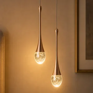 Moderne kristallen kroonluchter met verstelbare hanglampen