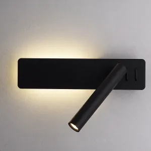 Wandgemonteerde aluminium bedlamp met verstelbare ledverlichting