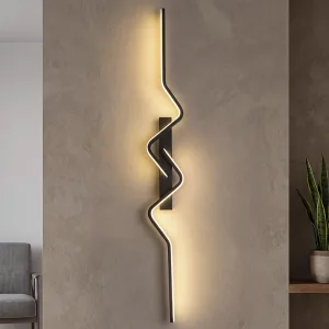 Moderne gebogen aluminium wandlampen met verstelbare LED-verlichting