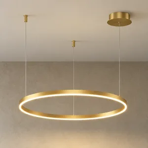 Moderne dimbare LED-ringkroonluchter voor keuken, lange hanglamp