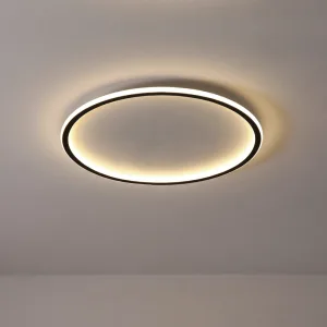 Minimalistische ringkroonluchter met vlakke montage en verstelbare LED-plafondlampen