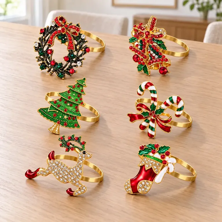 christmas napkin rings, christmas napkin holder