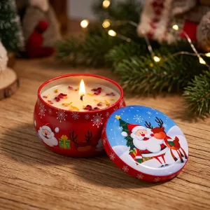 Geurkaars voor Kerstmis in blik